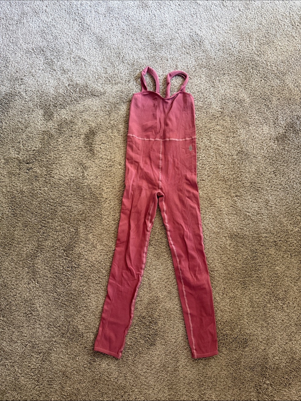 FP Movement by Free People Rose-Pink Stretch Jumpsuit